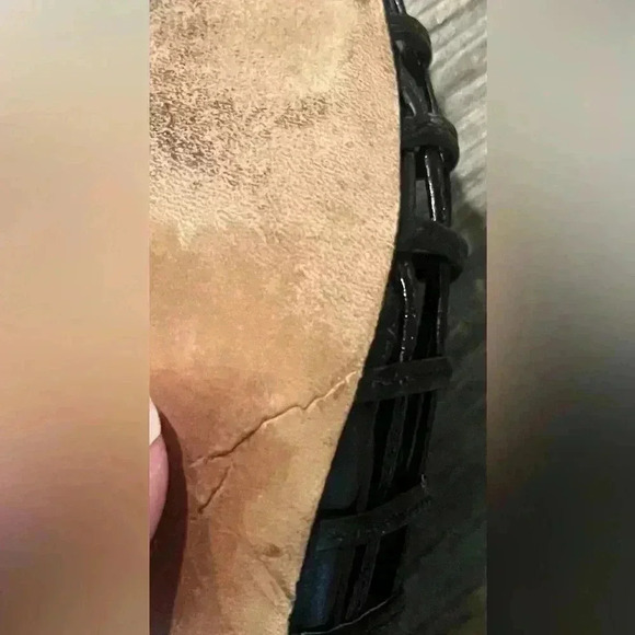 Manolo Blahnik Black Peep Toe Heels - Picture 4 of 6